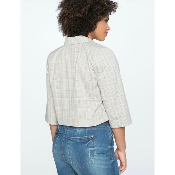 NWT Eloquii Plaid Cropped Blazer - Picture 3 of 10